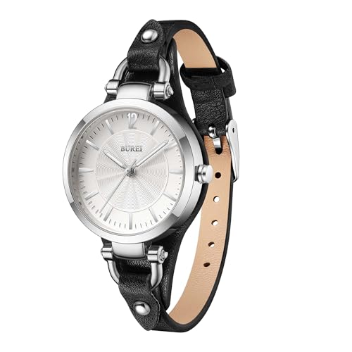 BUREI Women Watches Simple Leather Strap Watch Analog Quartz - Product Imagery