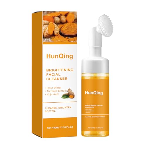 Glow Wash Turmeric Face Wash With Brush,Deep Cleansing Exfolia... - Product Imagery