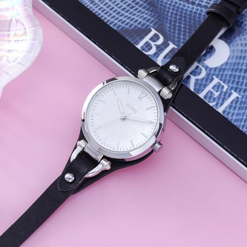 BUREI Women Watches Simple Leather Strap Watch Analog Quartz - Product Imagery