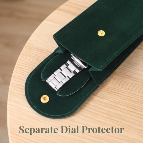 Amabro 4×Velvet Watch Travel Pouch Double Layer Case Copper - Product Imagery