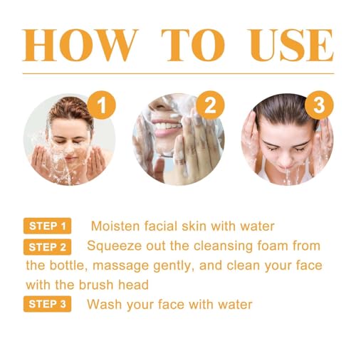 Glow Wash Turmeric Face Wash With Brush,Deep Cleansing Exfolia... - Product Imagery