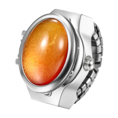 Avaner Men Women Finger Watches: Elastic Band Quartz Easy Reader - Product Imagery