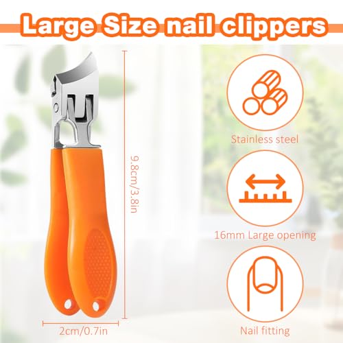Wide Jaw Opening Anti-Splash Slanted Nail Clipper, Fingernail - Product Imagery