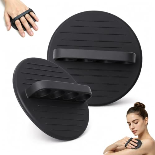 2 Pack Exfoliating Glove Set, Silicone Body Scrubber for Shower - Product Imagery