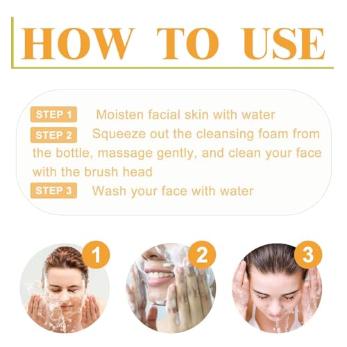 2 Pcs Turmeric Brightening Facial Cleanser, Deep Cleansing Skin - Product Imagery