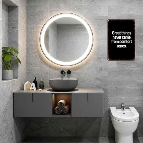 8x12 Inch Aluminum Metal Motivational Poster, Great Things - Product Imagery