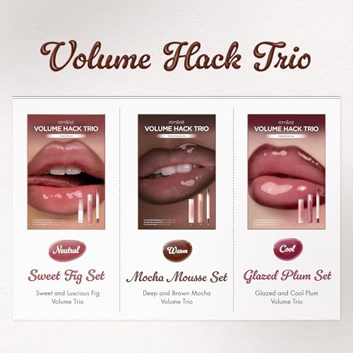 rom&nd Volume Hack Trio | 3 Step Plumping Lip Kit | Sweet Fig Set - Product Imagery