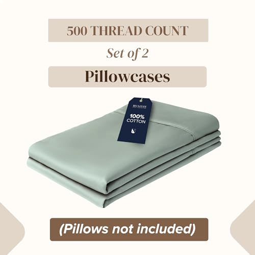 Beckham Hotel Collection Pillowcases Queen Size Set of 2, Cool - Product Imagery