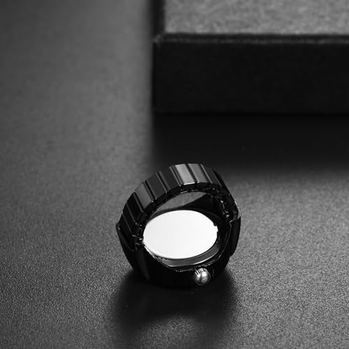JewelryWe Quartz Casual Finger Watch: Unisex Luxury Stainless - Product Imagery