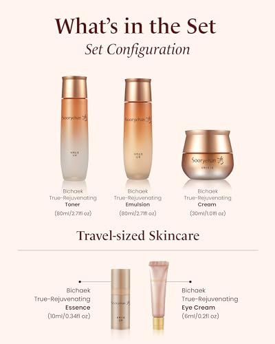 Sooryehan Bichaek True-Rejuvenating Korean Hanbang Skincare Gift - Product Imagery