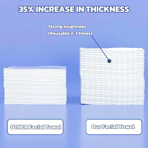 Disposable Face Towel 100 Count, Soft Cotton Clean Skin Face - Product Imagery