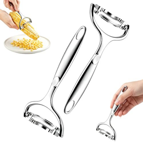 2PCS Upgraded Corn Peeler, Stainless Steel Corn Peeler for Corn - Product Imagery