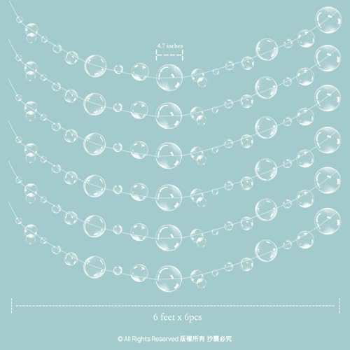 Decor365 Under the Sea Party Decorations White Bubble Garlands - Product Imagery