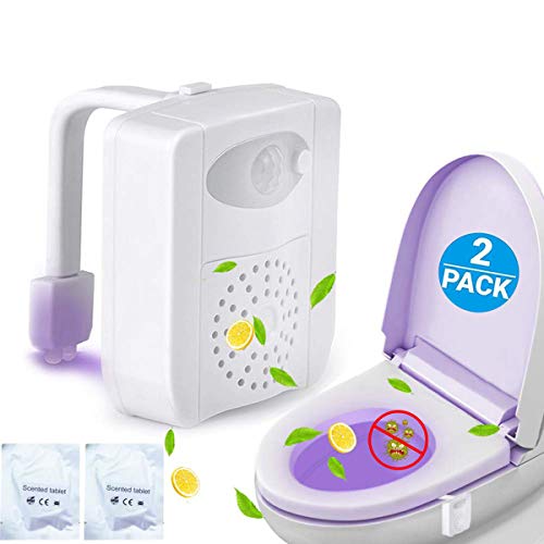 ZEZHOU Toilet Light 2 Pack - 16 Color LED Toilet Bowl Light - Product Imagery