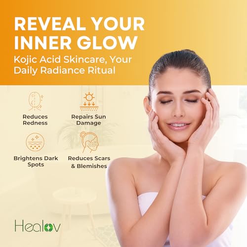 Kojic Acid Skincare Set – Kojic Soap Cleanser, Exfoliating Body - Product Imagery