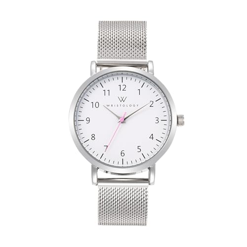 Large face Numbers Womens Watch - Interchangeable Metal Strap - - Product Imagery