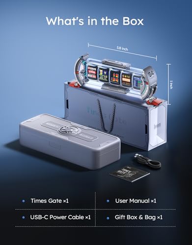 Divoom Times Gate - Cyberpunk Gaming Setup Digital Alarm Clock, - Product Imagery