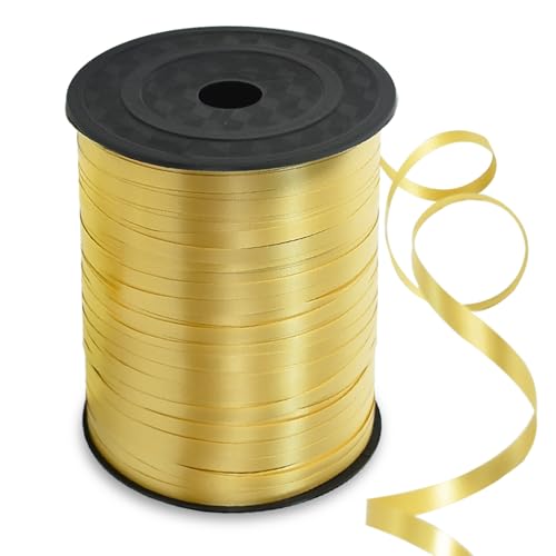 TONIFUL 500 Yards Gold Curling Ribbon Balloon String Gift - Product Imagery