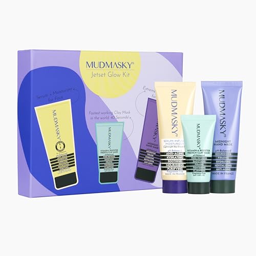 MUDMASKY - 3 Piece - Jetset Glow Kit, MADE IN FRANCE, Skincare - Product Imagery