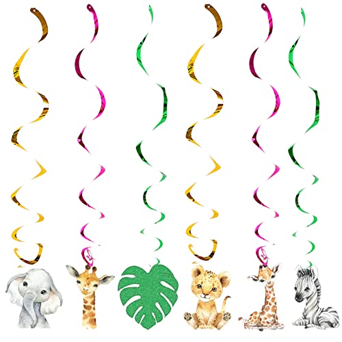 12Pcs Wild One Hanging Swirls Ceiling Streamers Decorations, for - Product Imagery