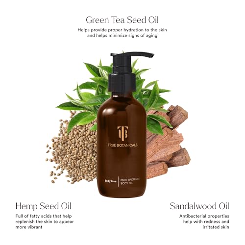 True Botanicals Pure Radiance Body Oil | Anti-Aging Body Oil for - Product Imagery