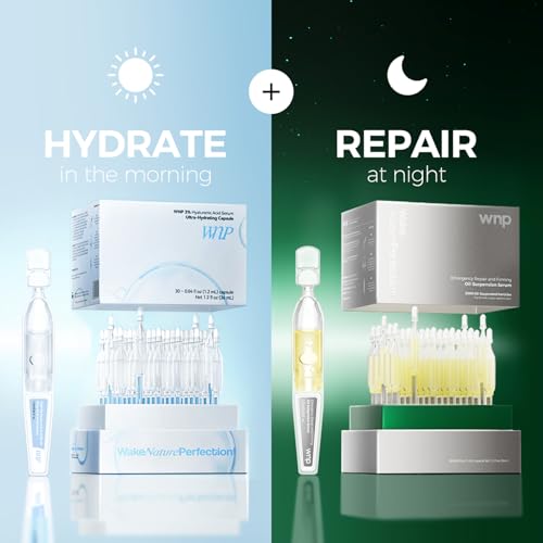 Hydrating Repair Serum Set: 3% Hyaluronic Acid & Collagen, 60 Ct - Product Imagery