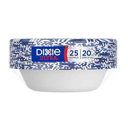 Dixie Ultra Large Paper Bowls 20oz, 25 CT - Product Imagery