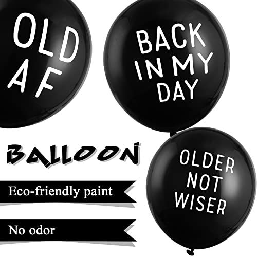 18 Piece Funny Abusive Old Age Birthday Party Balloons - 12"/18 - Product Imagery