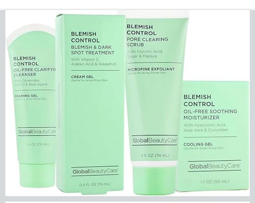 Blemish Control Skincare 4-Piece Kit- Facial Cleanser (2.5oz), & - Product Imagery