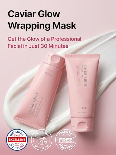 Caviar Glow Collagen Wrapping Mask, Korean Peel-Off Mask, Glass - Product Imagery