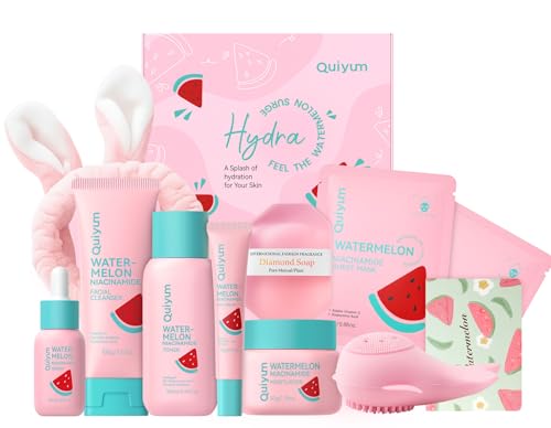 Watermelon Niacinamide Skincare Set for Women Teens Girls - QUIYUM Official Imagery - 1