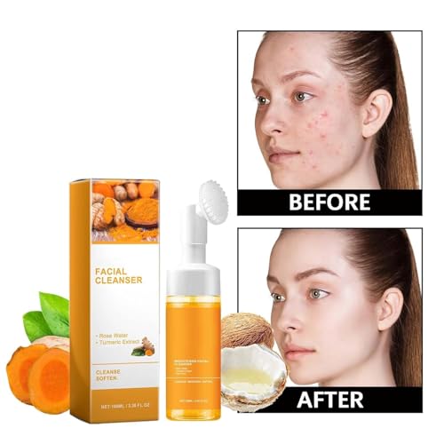 2 Pcs Turmeric Facial Cleanser, Nourish Skin Deep Cleansing - Product Imagery