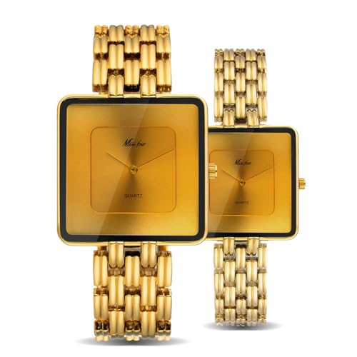 Classic Simple Large Square Quartz Watch Dainty Elegant Bracelet - Product Imagery