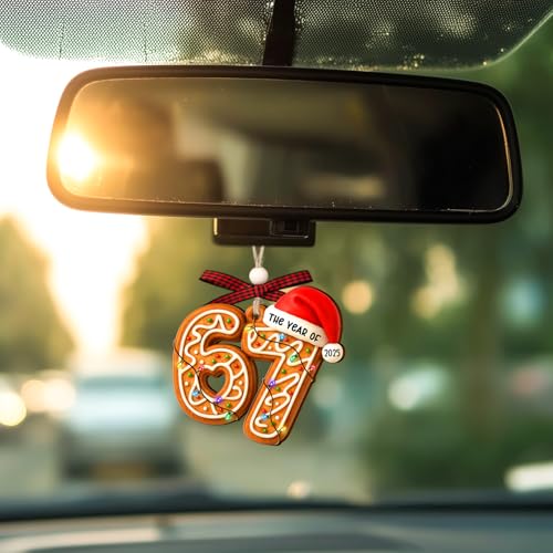 67 Ornament - Gingerbread 6 7 Christmas Ornament - Funny 67 - Product Imagery