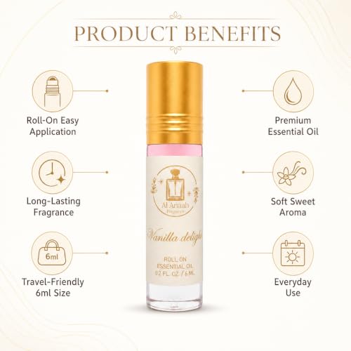 Vanilla Delight, Roll on Essential Oil 6ml 0.2 fl. oz, - Product Imagery