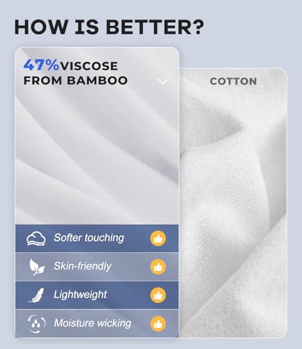 BAMBOO COOL Men's Undershirts V Neck, Moisture-Wicking Soft - Product Imagery