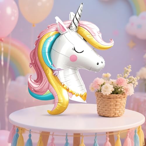 5 Pack Self Standing Unicorn Balloons Bulk, 4D Self-designed - Product Imagery