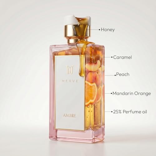 Merve Ambre Perfume for Women 3.4 Oz Long Lasting EDP Honey - Product Imagery