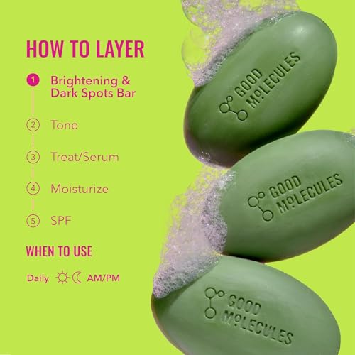 Good Molecules Brightening & Dark Spots Bar, Kojic Acid Soap, 3 - Product Imagery