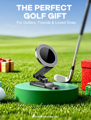 Magnetic Golf Cart Phone Holder, Dual Magnet Mount for EZGO Club - Product Imagery