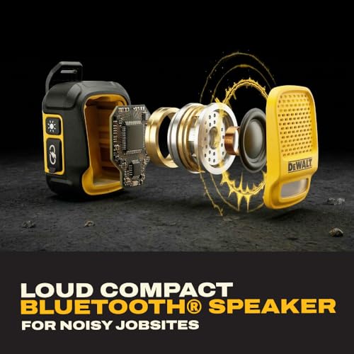 DEWALT Heavy Duty Wearable Bluetooth Speaker Pro Max (New Model) - Product Imagery