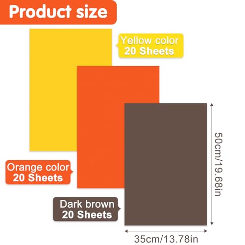 NEBURORA 60 Sheets Fall Tissue Paper Set Thanksgivings Gift - Product Imagery