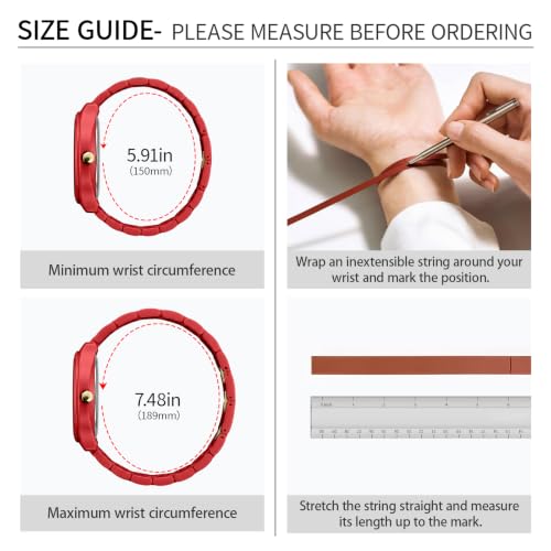 Letoff Women's Watch Interchangeable Metal Strap (No Tools - Product Imagery