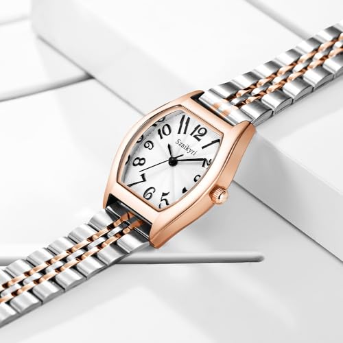 Szaikyri Barrel-Shaped Watch for Women with Easy Read Arabic - Product Imagery