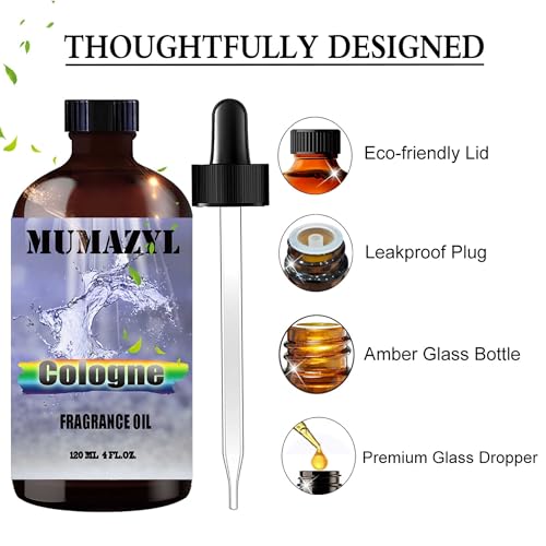 Cologne Fragrance Oil, Cologne Oil 4Oz for Diffuser Aromatherapy - Product Imagery