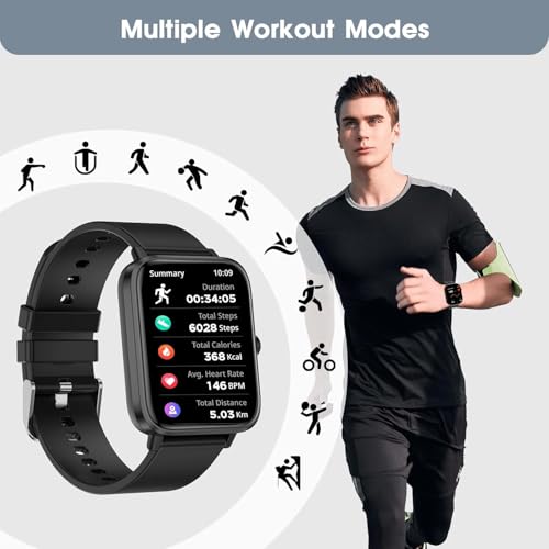 Smart Watch (Answer/Make Call): 1.85" Waterproof Fitness - Product Imagery