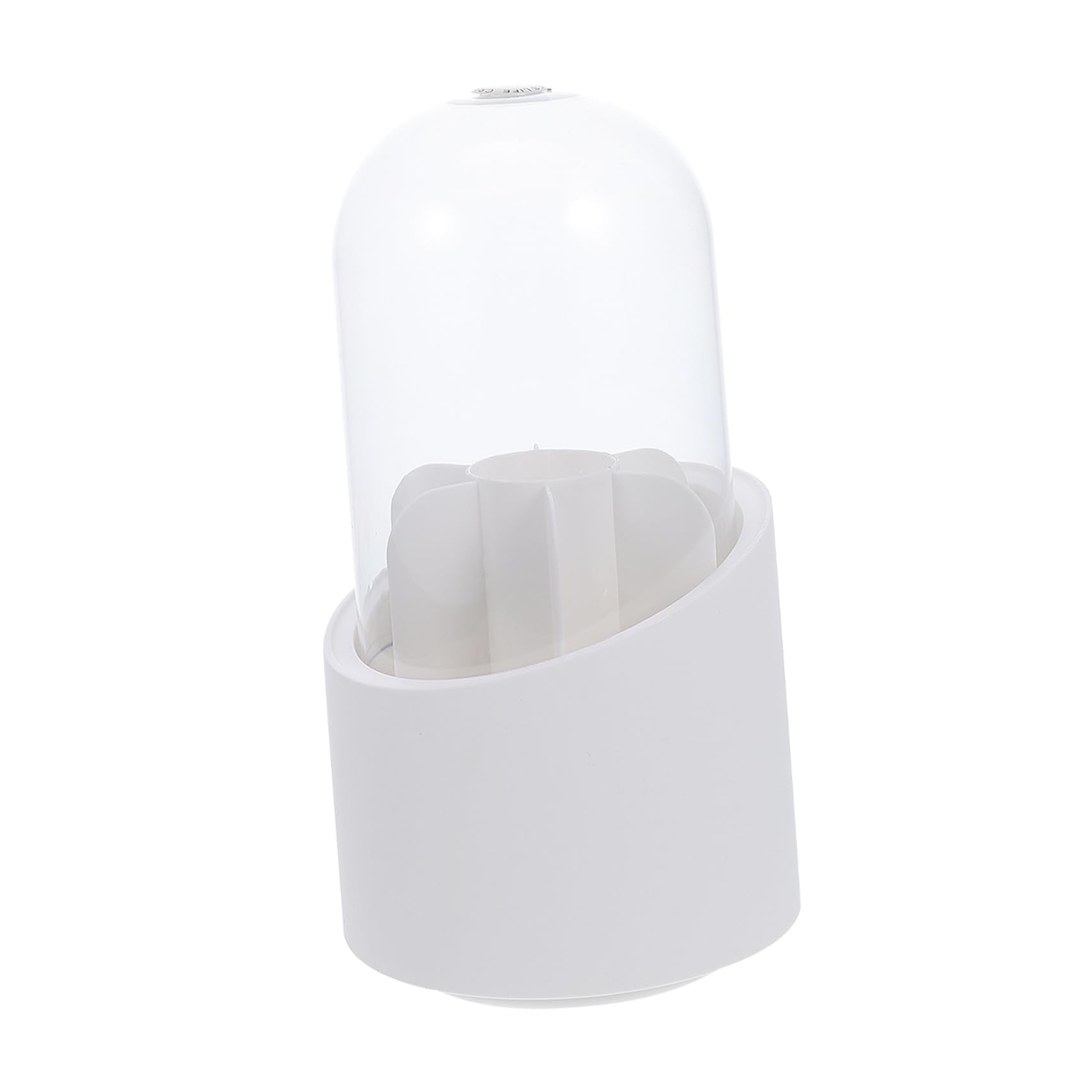 BEBEMOKO rotating makeup brush holder CADDY with 360° swivel, white desktop organizer for cosmetic brushes and makeup tools