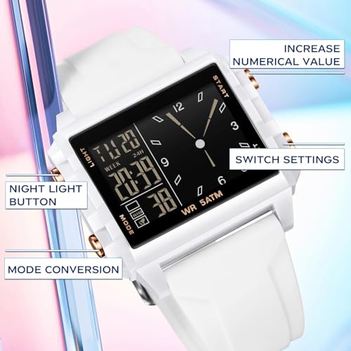 findtime Digital Watches for Men Women Waterproof Unique - Product Imagery