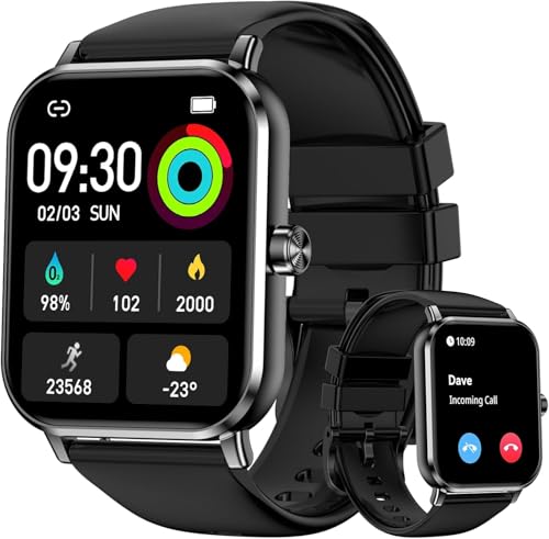 Smart Watch for Men Women, 1.83" HD Touchscreen Fitness Tracker, - Product Imagery
