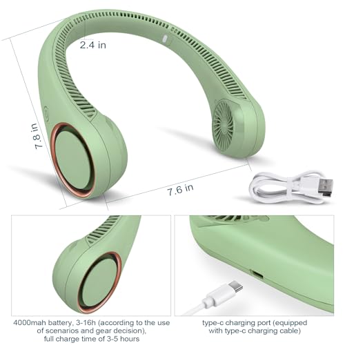 CIVPOWER Neck Fan: Portable Personal Neck Cooling Rechargeable - Product Imagery